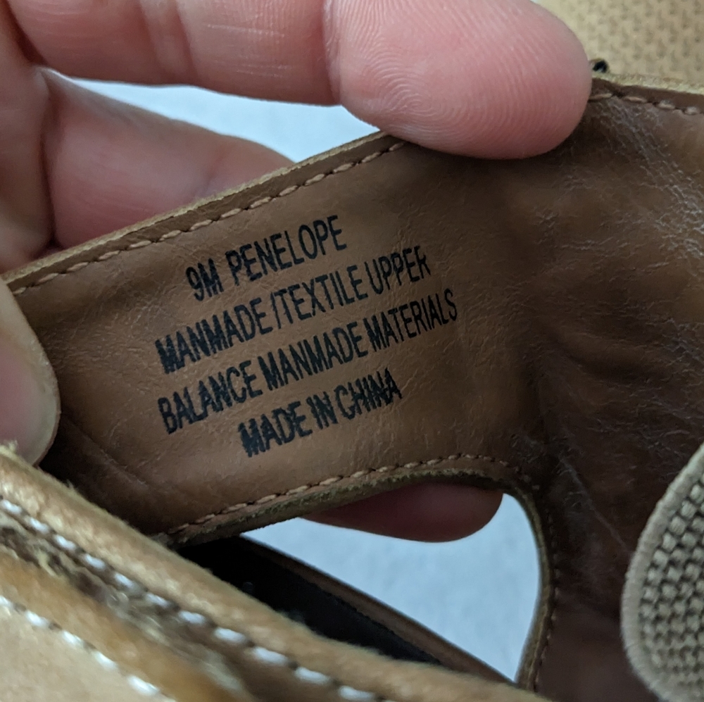 Women's Tan Wedge Sandals with Elastic Strap - Picture 11 of 11